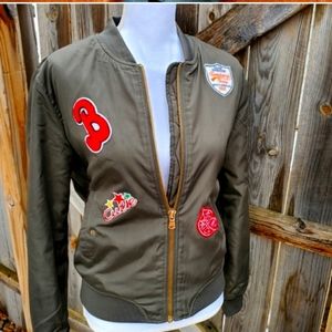 CI SONO Green Detailed BomberJacket - Size M (EUC)